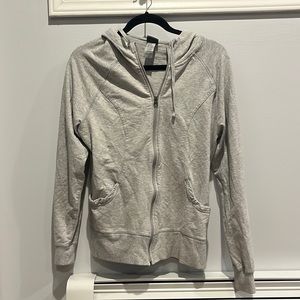 Gray champion zip up hoodie